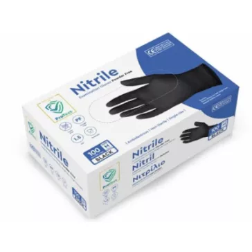Nitril kesztyű 3,5gramm (M) fekete [100db/doboz][ProTect]