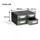 Puma 208 Fiókos Tároló Rendszer - transzparent