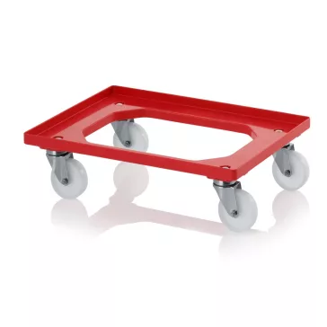   Szállító Roller Polyamid Kerekekkel Ro 64 Rozsdamentes, piros