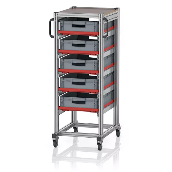Rendszerkocsi Euro Tárolóládahoz 60 x 40 Magasság 134 cm SE 134 6412.2 Rendszerkocsi Euro Tárolóládahoz 60 x 40 Magasság 134 cm SE 134 6412.2