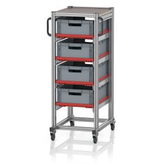   Rendszerkocsi Euro Tárolóládahoz 60 x 40 Magasság 134 cm SE 134 6417.2