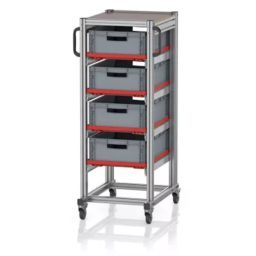   Rendszerkocsi Euro Tárolóládahoz 60 x 40 Magasság 134 cm SE 134 6417.2