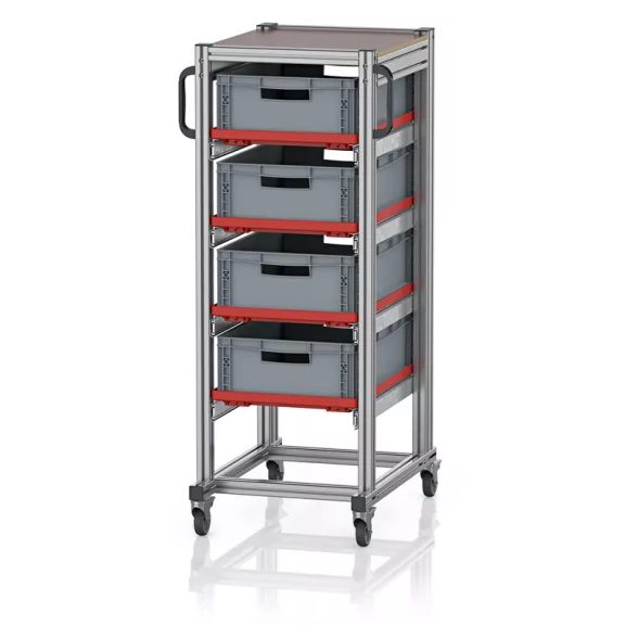 Rendszerkocsi Euro Tárolóládahoz 60 x 40 Magasság 134 cm SE 134 6417.2 Rendszerkocsi Euro Tárolóládahoz 60 x 40 Magasság 134 cm SE 134 6417.2