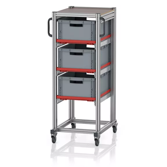 Rendszerkocsi Euro Tárolóládahoz 60 x 40 Magasság 134 cm SE 134 6422.2 Rendszerkocsi Euro Tárolóládahoz 60 x 40 Magasság 134 cm SE 134 6422.2