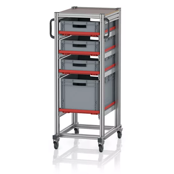 Rendszerkocsi Euro Tárolóládahoz 60 x 40 Magasság 134 cm SE 134 6432.2 Rendszerkocsi Euro Tárolóládahoz 60 x 40 Magasság 134 cm SE 134 6432.2