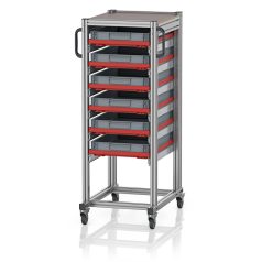   Rendszerkocsi Euro Tárolóládahoz 60 x 40 Magasság 134 cm SE 134 6475.2