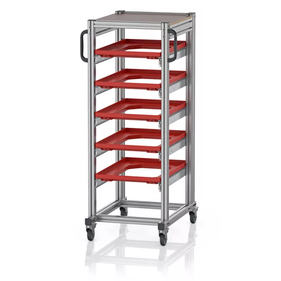 Rendszerkocsi Euro Tárolóládahoz 60 x 40 Magasság 134 cm SE 134 64 U.2 Rendszerkocsi Euro Tárolóládahoz 60 x 40 Magasság 134 cm SE 134 64 U.2