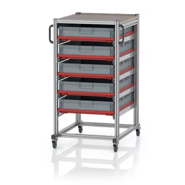   Rendszerkocsi Euro Tárolóládahoz 80 x 60 Magasság 134 cm SE 134 8612