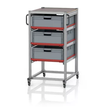  Rendszerkocsi Euro Tárolóládahoz 80 x 60 Magasság 134 cm SE 134 8622