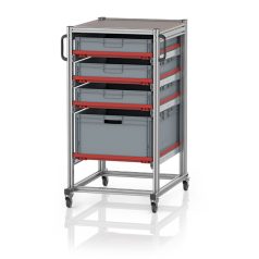   Rendszerkocsi Euro Tárolóládahoz 80 x 60 Magasság 134 cm SE 134 863212