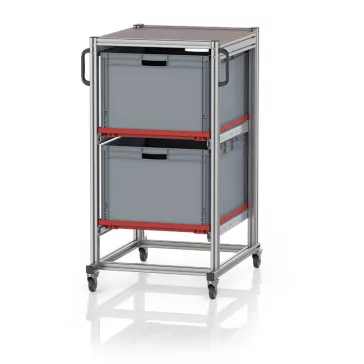   Rendszerkocsi Euro Tárolóládahoz 80 x 60 Magasság 134 cm SE 134 8642