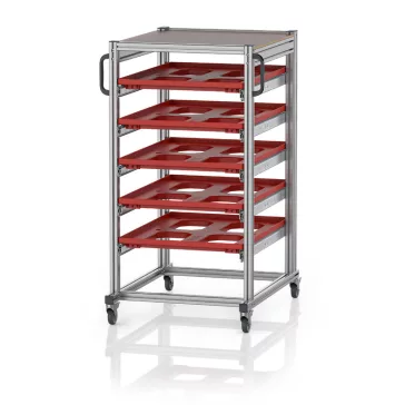   Rendszerkocsi Euro Tárolóládahoz 80 x 60 Magasság 134 cm SE 134 86 U