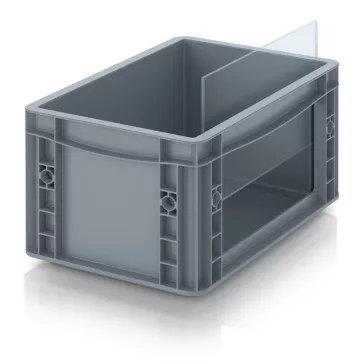   Nyitott Tárolóláda Euro Méretben SK L ES 32/17 HG Átlátszó Ablakkal