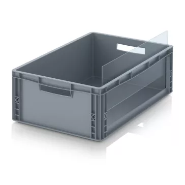   Nyitott Tárolóláda Euro Méretben SK L ES 64/22 Átlátszó Ablakkal