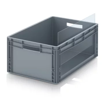   Nyitott Tárolóláda Euro Méretben SK L ES 64/27 Átlátszó Ablakkal