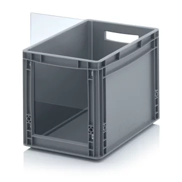   Nyitott Tárolóláda Euro Méretben SK S ES 43/32 Átlátszó Ablakkal