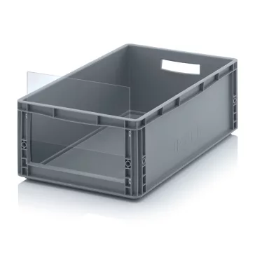   Nyitott Tárolóláda Euro Méretben SK S ES 64/22 Átlátszó Ablakkal