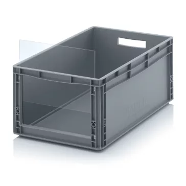   Nyitott Tárolóláda Euro Méretben SK S ES 64/27 Átlátszó Ablakkal