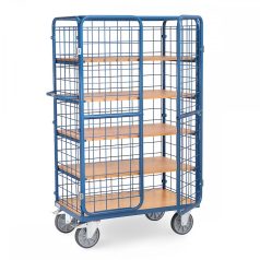   Csomagszállító kocsi, 5 szintes, dróthálós, 600 kg, 1000x600 mm