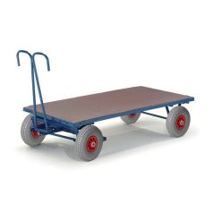 Vonórudas kézikocsi, oldalfalak nélkül, 2x1m, 1000 Kg