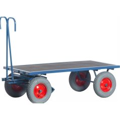 Vonórudas kézikocsi, oldalfalak nélkül, 2x1m, 1000 Kg