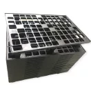 Műanyag, könnyített, egyutas raklap, 12 lábbal 1200x800