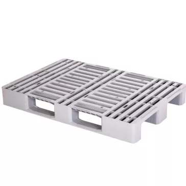   Műanyag bordázott raklap, 3 csúszótalpas 1200x800x150 mm, szürke