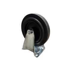 Tömörgumis, műanyagfelnis, fix görgő, 200mm