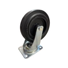 Tömörgumis, műanyagfelnis, önbeálló villában, 200mm