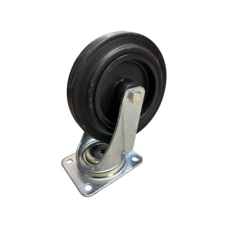 Tömörgumis, műanyagfelnis, önbeálló villában, 200mm