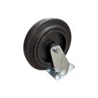 Tömörgumis, műanyagfelnis, önbeálló villában, 200mm