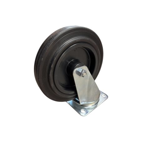 Tömörgumis, műanyagfelnis, önbeálló villában, 200mm