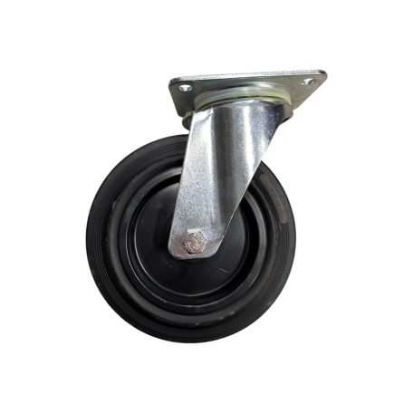 Tömörgumis, műanyagfelnis, önbeálló villában, 200mm