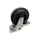 Tömörgumis, fékes, műanyagfelnis, önbeálló villában, 200mm