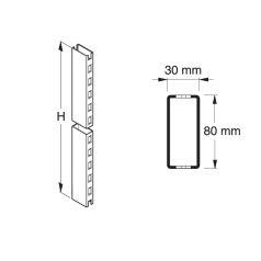 Tegometall Függőleges Oszlop 8X3 H210cm, fehér