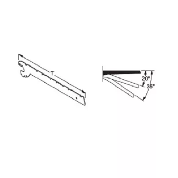 Tegometall H Polckonzol Párban 25 cm, Fehér