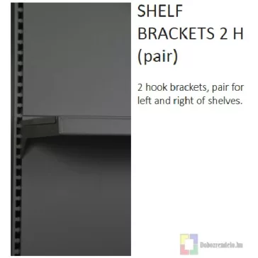 Tegometall H Polckonzol Párban 25 cm, Fehér