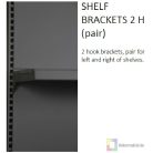 Tegometall H Polckonzol Párban 37 cm, Fehér