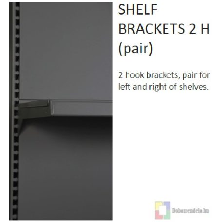 Tegometall H Polckonzol Párban 37 cm, Fehér