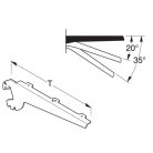 Tegometall Konzol fa- és üvegpolchoz 37 cm, Fehér