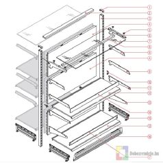 Tegometall Konzol fa- és üvegpolchoz 37 cm, Fehér