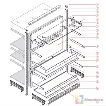 Tegometall Konzol fa- és üvegpolchoz 37 cm, Fehér