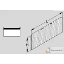 Tegometall Hátfal Rl Perforált L125 H40cm, Fehér