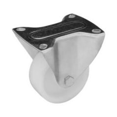   Poliamid fix görgő műanyag futófelület, 80 mm, 200 kg teherbírás, talpas felfogatás