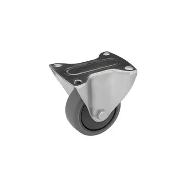   Antisztatikus (ESD), fix görgő, tömörgumi futófelület, 125 mm, 150 kg teherbírás