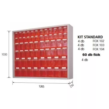 V_418 Fox Zártkeretes Billenőfiókos Tárolórendszer