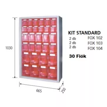 V419 Fox Zártkeretes Billenőfiókos Tárolórendszer