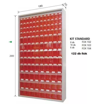V421 Fox Zártkeretes Billenőfiókos Tárolórendszer