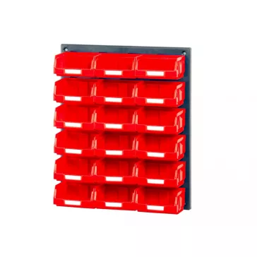 V/640-1 Műanyag Fali Tároló Rendszer piros