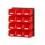 V/640-2 Műanyag Fali Tároló Rendszer Piros Bull 2 Dobozokkal